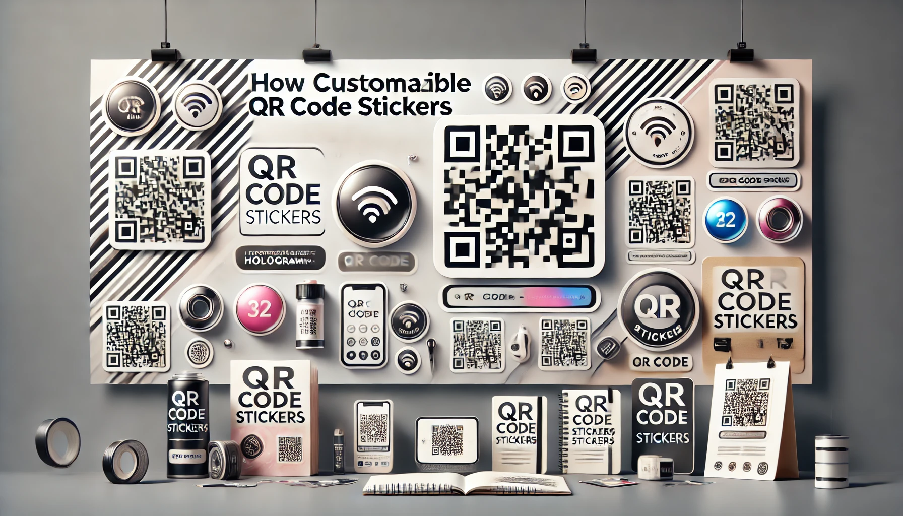 Custom QR Code Stickers – Free Printable & Hologram Options